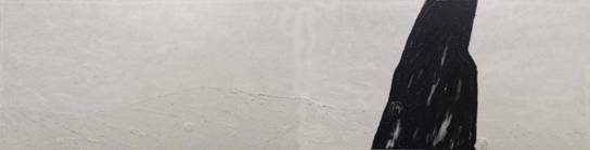 18《黑白横竖山》 肖谷 400×100cm 综合材料 2017
